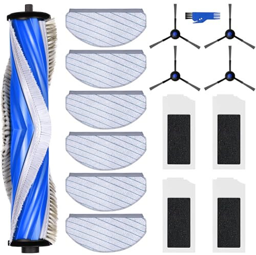 oGoDeal Kit d'accessoires pour Ecovacs Deebot N20 Plus, 6 serpillères, 1 brosse principale, 4 brosses latérales, 4 filtres, pièces de rechange pour robot aspirateur