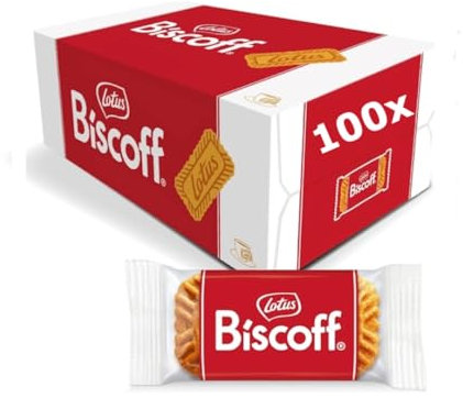 Individually Wrapped Welcome Caramelised Biscuits - Original Caramelised Flavor, Single Packaged (Pack of 100)