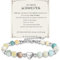 JEWTOP Geschenke für Schwester, Geschenk Schwester Armband An Meine Schwester Geschenke zum Geburtstag Weihnachten Abschluss Einschulung (Amazonite)