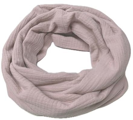 Landhuis handmade – Musselin Loop Schal altrosa – leichter Schlauchschal aus 100 % Baumwolle – handgefertigt & ganzjährig tragbar