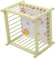 BESTonZON Puppenhaus Krippe dekoratives Puppenbett Babypuppenbett Miniaturbettmodell Mini Hausbett Kinderzimmer Miniaturmöbel Puppenbett Modell Minibett Puppenbett aus Holz Birke Light Green