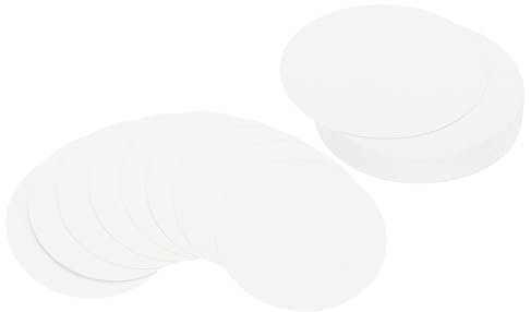 PATIKIL 3inch Cercle Carton, 50Pcs Forme Ronde Découpages Papier Épais Carton Sous-Verre pour Projets DIY Artisanat ornementation Tableau d'Affichage Salle de Classe, Blanc