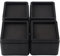 Bett Risers Set von 4, stapelbare Möbel Risers Tischbeine Strecke Square Betthöhung Blöcke Schwarze Bettlifte Riser für Sofa Tisch Couch Stuhl Bett
