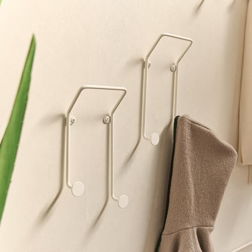 MYWIRE® Wandgarderobe Kamp2 – 2er Set | Kompakte Garderobe & Kleiderhakenleiste aus 8 mm Draht, pulverbeschichtet, Made in Austria | Modernes Design für Wand & Flur (Verkehrsweiss)