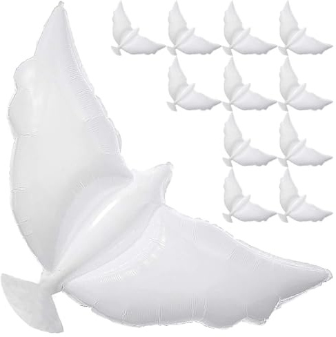 Asyduey 12 Piece Balloons Memorial Release in Aluminum Film Party Decorations Biodegradable Angel Lanterns Funeral