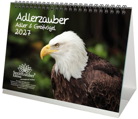Adlerzauber Adler & Greifvögel DIN A5 Tischkalender für 2027 - Seelenzauber
