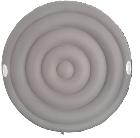 FUBESK Cubierta inflable redonda de la piscina 145cm, gris impermeable de la tapa del PVC piscinas al aire libre, escombros para la protección (145cm)