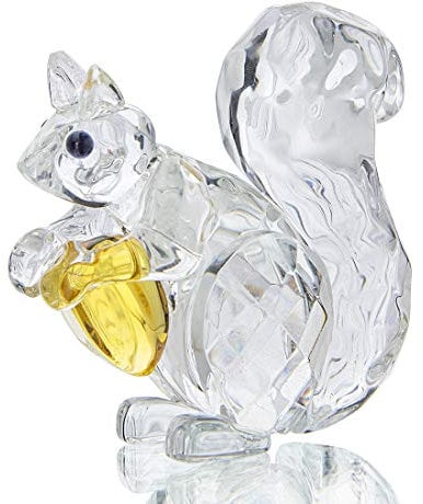 H&D HYALINE & DORA Cristal Animaux Écureuil Collection Figurine Presse-papiers Centre De Table Ornement
