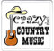 COUNTRY Music Coaster,Crazy About Country Music. Matching Country Ceramic Mug Available. Can Be Personalised. Excellent Country Gift Mug