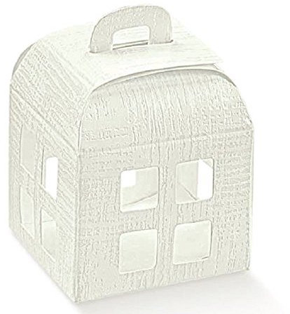 30 Kartons Geschenkbox Laterne Gastgeschenk Hochzeit 12 x 12 x 16 cm Leinwand weiß