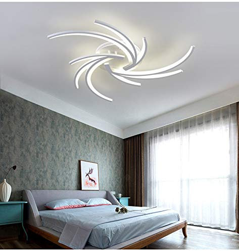 NEU 2042=3 LED Deckenleuchte mit Fernbedienung Lichtfarbe/ Helligkeit einstellbar dimmbar LED Lampe weiß lackierter Metallrahmen Modernes Design Energieeffizienzklasse: A+ Modern (2042-3)