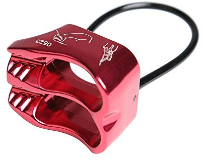 Sanmum ATC Belay Rappel Ultralight Safety Abseiling Belay Rappelling Device for Climbing (Red,For 8mm-13mm Rope)