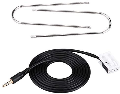 Car Audio AUX Auxiliary Cable, Car Audio AUX Cable with Radio Removal Tools for Cars 149M 58.7Inch Terminals and Harnesses Terminals and Harnesses