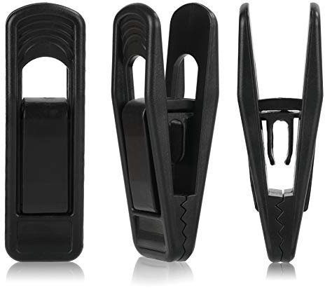 Tinfol Lot de 40 Pinces en Plastique Noir pour cintres, Pinces Solides pour Une Utilisation avec des cintres Fins, Pinces à Doigts pour cintres en Velours