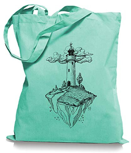 Lighthouse Island - Leuchtturm Moin Tragetasche/Bag/Jutebeutel WM1-mint