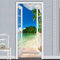 Rgdrh Türtapete Selbstklebend Türposter 3D Aufkleber Fenster Strand Meer Fototapete PVC Selbstklebende Tür Aufkleber Wohnzimmer Schlafzimmer Tapeten Wohnkultur 77X200Cm