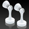 KOLAKO Magnetic Door Stops, White Door Stoppers Magnetic Floor Wall Mount Door Stop Soft Catch Brushed Stainless Heavy Duty Magnet Doorstops for Bottom of Door, 2 Pack
