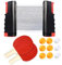 Coriver Tischtennisschläger Set, 2 Tischtennis-Schläger 9 Tischtennisbälle, Tischtennis Schläger Set mit 1 Aufbewahrungstasche, Tasche Profi Sport Set für Indoor & Outdoor Spiele