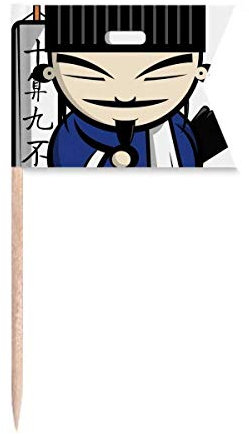 China Obra maestra china dibujo palillo banderas etiquetado para fiesta pastel comida queso