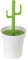 Vigar - Papelera de Baño - Cubo Extraíble con Asa - Modelo Cactus - Accesorio para Baño con Bonita Forma de Planta - Capacidad de 3 litros - Verde y Blanco