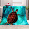 FANSU Kuscheldecke Flauschig Flanell Decke, 3D Drucken Microfaser Weich Warm Plüsch Fleecedecke Sofadecke Couchdecke Wohndecke Bettdecke Tagesdecke (Meeresschildkröte,180x240cm)