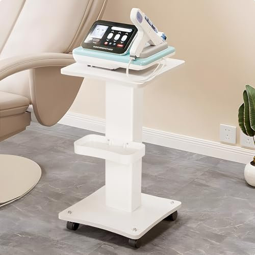 ybaymy Beauty Trolley on Wheels Salon Equipment Trolley Carts Beauty Rolling Cart Mobile Cart Rack Storage Tray for Hair Salons Spas Barber Shops