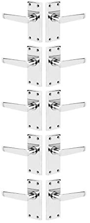 Designer Levers - Victorian Straight Lever Door Handles - Antique Brass - 5 Pairs - Latch Door Handle - Interior Use - Short Latch