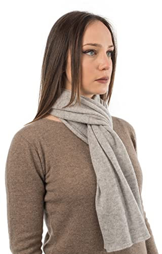 Dalle Piane Cashmere - Schal aus 100% Kaschmir - Made in Italy - für Mann/Frau, Farbe: Grau, Einheitsgröße