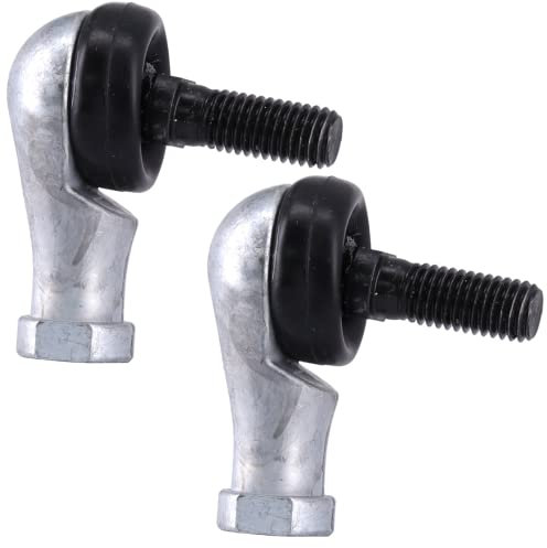 [2 Stück] Winkelgelenk M10 Beweglich Gelenkkopf Gelenkkopflager Mit Gewindezapfen M10x1,5 Rechtsgewinde Gewindestangenkopf 90° Kugellager Gelenklager Stahl verzinkt