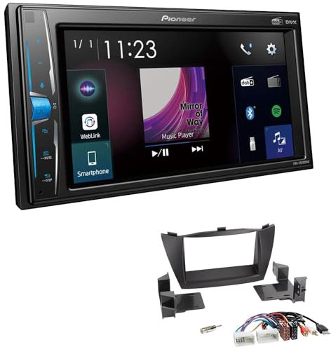 Pioneer DMH-A3300DAB 2-DIN Autoradio kompatibel mit Bluetooth Digitalradio DAB+ WebLink Spotify USB passend für Hyundai IX35 2010-2013 schwarz