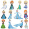 Tydeus Diamantmalerei Kinder, Diamond Painting Sticker, 12 Stück Diamond Painting Set, Blau Cartoon Mädchen Theme Diamant Malerei Kits, Crystal Diamond Painting für Erwachsene Kinder