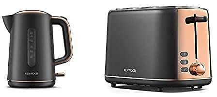 Kenwood Abbey Lux Water Kettle With Kenwood Abbey Lux Toaster, 2 Slot Toaster