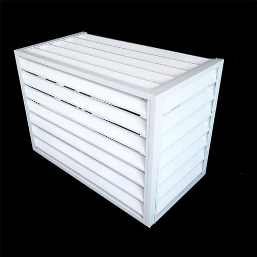 Wärmepumpen Verkleidung Klimaanlage Außengerät Abdeckung Zaun Blumenstand Schutzhülle Für Pflanzen Klimaanlagenzaun Lamellendesign Lärmreduzierung Geeignet Für Den Innen- Und Außenbereich (Color : Wh
