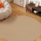 TAPISO Mono Rund Teppich Kurzflor Indoor Outdoor UV-beständig Beige Einfarbig Wohnzimmer Schlafzimmer Kinderzimmer Modern Design ÖKO-TEX 240 x 240 cm