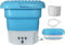 Lavadora pequeña Lavadora portátil, pequeña lavadora plegable para ropa interior paño pequeño con 2 kg de lavado de gran volumen para estudiantes dormitorios universitarios apartamentos (color: azul)