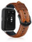 KeeFos Armband Kompatibel mit Huawei Watch Fit 2, Herren Damen Uhrenarmband, Leder Ersatzarmband für Huawei Watch Fit 2 - Hellbraun