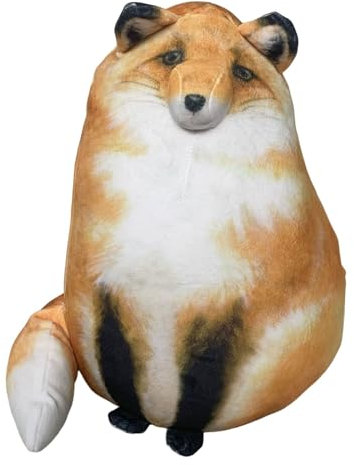 TOPLITHE 3D Pallas Katze Plüschtiere, Waschbär-Fuchs-Wurfkissen Kuscheltiere süßes Stofftier Heimdekoration Geschenk for Geburtstag Weihnachten Valentinstag (Size : Fox)