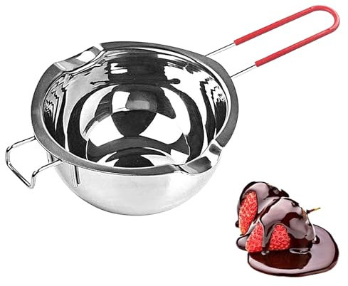 Cazo Baño María - 400ml Recipiente De Fusión De Acero Inoxidable, Olla De Fundición De Chocolate, Olla Para Baño María Y Fusión De Chocolate, Olla De Derretir Para Chocolate, Dulces, Mantequilla