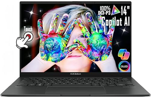 ASUS Zenbook 14 WUXGA Touch AI Ready OLED Business Laptop, 14Cores Intel Ultra 5-125H (Beats i7-1370P), Win11, Wi-Fi 6E, FHD IR Webcam, 2X Thunderbolt 4, w/Mousepad (8GB LPDDR5 RAM | 2TB PCIe SSD)