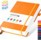 FOCUS DAY Notizbuch A5 Liniert, Tagebuch für Erwachsene, Hardcover 320 Seiten Dickes Journal Notizblock für Reisen, Arbeit, Schreiben, Lernen, 14 x 21 cm, Kunstleder, Orange Gelb