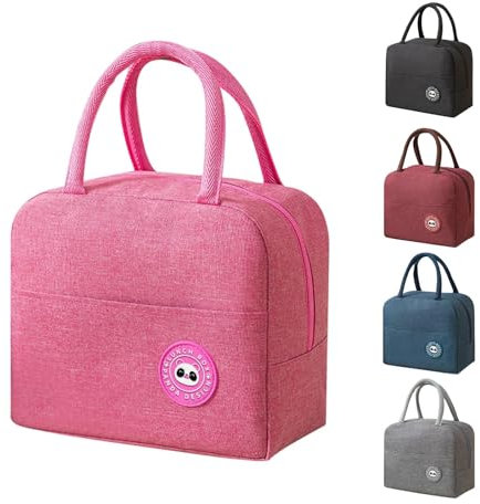 BRYN Sac Isotherme Repas, 5.6L Mini Glaciere, Glaciere Souple Isotherme en Feuille d'Aluminium, Petit Sac Lunch Box pour Femmes, Hommes, Enfants, École e Bureau (Rose)