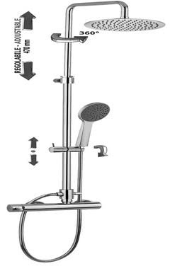 ZCOL686SK2CR Colonna doccia regolabile MINI MASTER PAFFONI