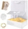 Geschenkbox mit Deckel, Geschenkkarton mit Schleife, Geschenkschachtel, Geschenkkarton mit Kiste+Tasche+Farbband+Licht, Magnetische Geschenkbox mit LED-Licht für Hochzeit Geburtstag Valentinstag