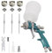 HVLP Lackierpistole, 1,3 mm, 1,7 mm, 2,0 mm Edelstahldüse Farbspritzgerätesatz, 600 ml Farbbecher, professionelles Schwerkraft-Farbspritzgerät für Grundierungen und Klarlacke