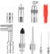 8pcs Grease Needle Accessory Set, Grease Injector Needle Nozzle & Dispenser, Quick Connector 90 Degree Grease Gun Coupler Adapter Rubber Joint Fitting Tool for Injecting CV Joints