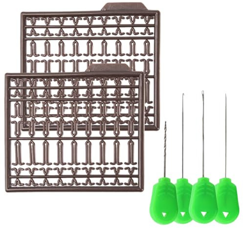 EIHI 4 Pcs Carp Fishing Baiting Rigs Tool Kit Set Compreso L'Ago Del Gancio Trapano Estrattore Di Nodi Con 3 Boilie Bait Stop Dumbell Tappi