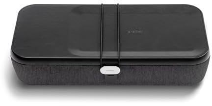 Orbitkey Nest V2 Portable Desk Organizer – Tech Accessory Storage with Wireless Charging – Travel Cable Organizer for Office, Home & Everyday Carry – Compact Case for Gadget & Essential (Black)