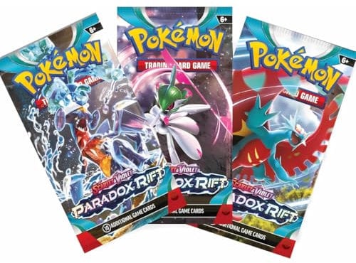3 x Pokemon Paradox Rift Booster Packs | Scarlet & Violet Set | Pokémon Trading Cards in 3 Booster Packs | Authentic | Pokemon TCG Pack + TCYM Pouch |