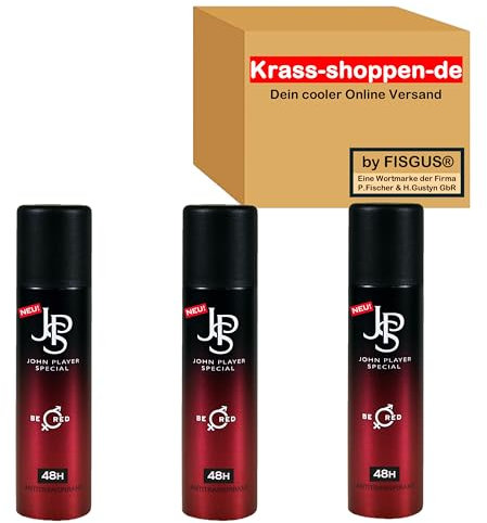 J-P-S - BE RED Serie - Deo-Spray 48h Antitranspirant, 3 x 150 ml - Ein Angebot von krass-shoppen-de by FISGUS®