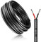 Cavo elettrico da 50 metri, 20 AWG, 2 x 0,5 mm², 2 cavi da 5 V/12 V/24 V, cavo di alimentazione in rame stagnato, flessibile e morbido, a bassa impedenza, alta resistenza alle alte temperature